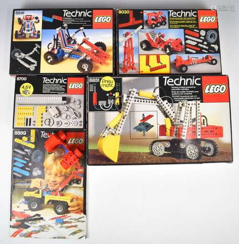 Four Lego Technic sets comprising 8851 Excavator, 8841 Dune ...