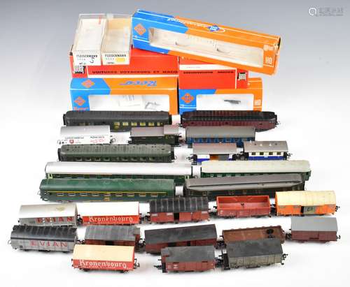 Twenty four Roco, Jouef and similar 00 gauge model railway c...