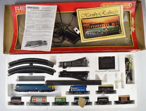 Hornby 00 gauge model railway BR Express Freight train set, ...