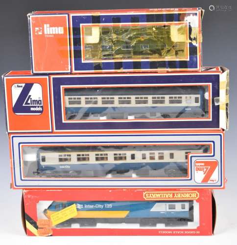 Three Hornby and Lima 00 gauge model railway locomotives and...