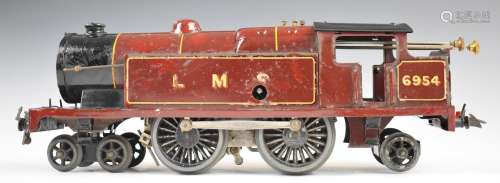 Hornby 0 gauge clockwork LMS 4-4-2 tank locomotive 6954.