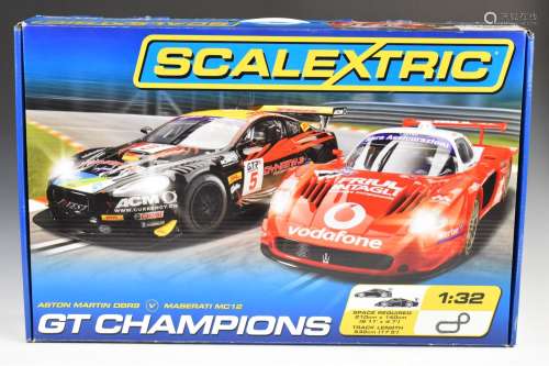 Scalextric GT Champions model slot car racing set, C1207, in...