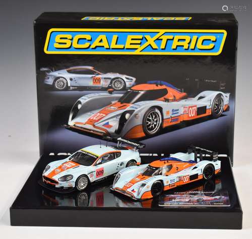 Scalextric Aston Martin Racing model slot car set limited ed...