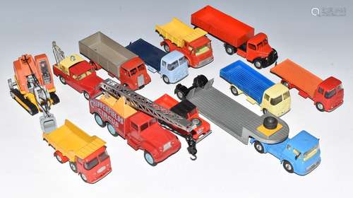 Twelve Corgi Toys and Dinky Supertoys diecast model commerci...