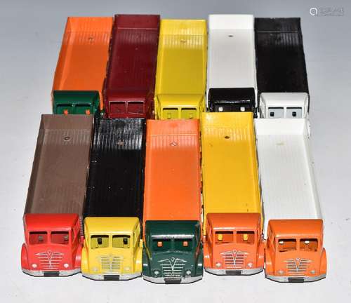 Ten Dinky Supertoys diecast model Foden 8-Wheel wagons.