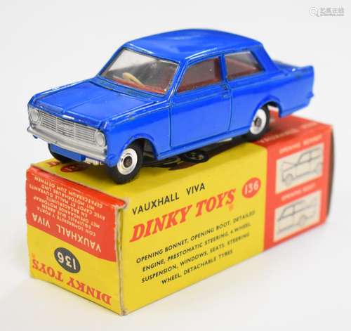 Dinky Toys diecast model Vauxhall Viva with blue body and re...