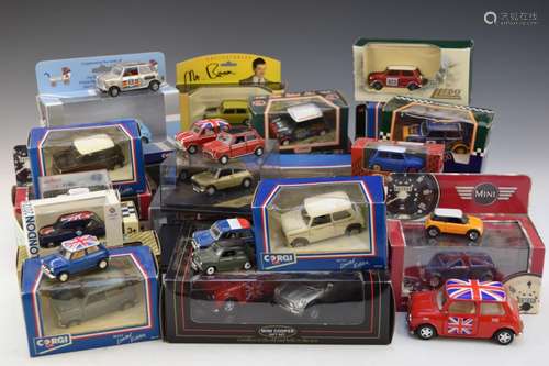 Thirty two Corgi and similar diecast model Minis including m...