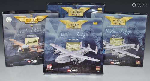 Four Corgi The Aviation Archive 1:144 scale diecast model ai...