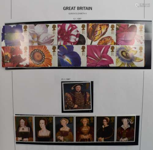 GB world stamp collection in albums, mint and used from 1d b...