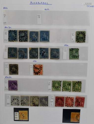A mint and used stamp collection from Barbados, early issues...