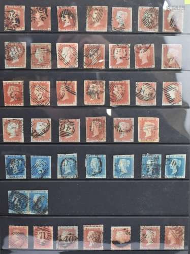 A folder containing a mint and used GB stampcollection from ...