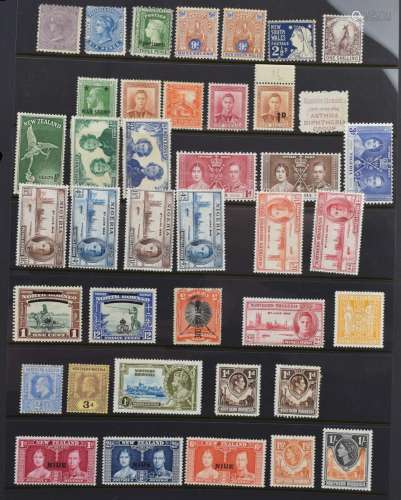 A mostly mint GB Commonwealth stamp collection in a folder f...