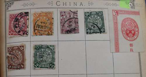 Five albums of GB and world stamps includes three pages of C...
