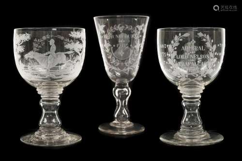 A Glass Goblet, possibly T&R Pugh, Dublin, circa 1870, t...