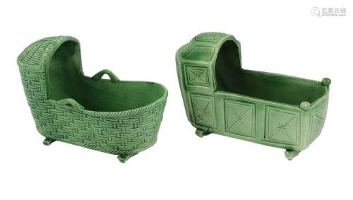 A Green-Glaze Earthenware Model of a Cradle, circa 1790, of ...