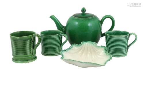 A Green-Glazed Earthenware Teapot and Cover, circa 1770, of ...
