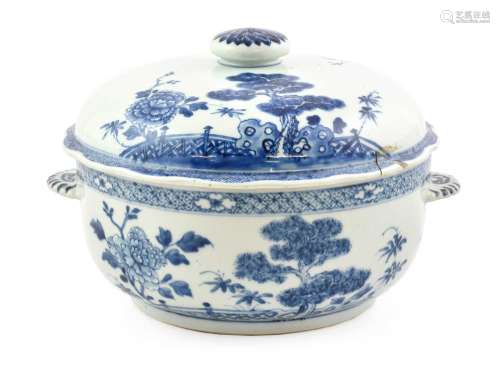 A Chinese Porcelain Vegetable Tureen and Cover, Qianlong, pa...