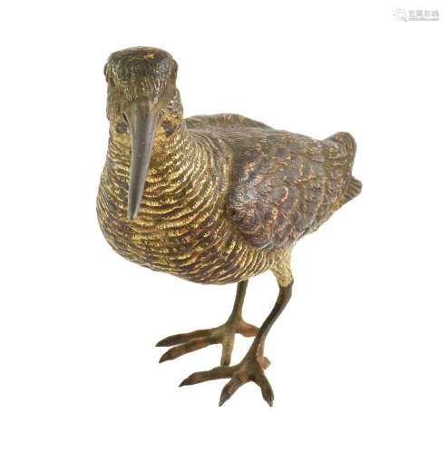 An Austrian Cold-Painted Bronze Figure of a Woodcock, early ...