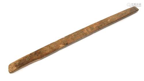 An 18th Century Scandinavian Fruitwood Calendar Stick (Prims...