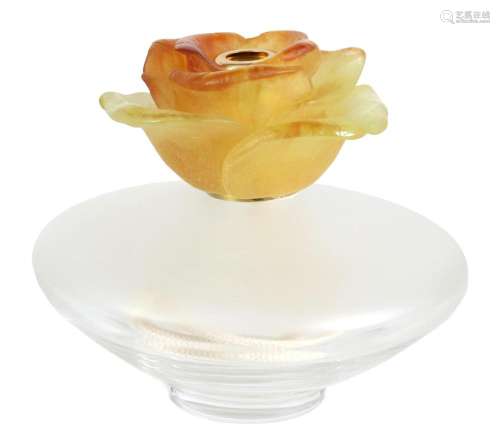 A DAUM ART NOUVEAU CLEAR AND FROSTED GLASS FRAGRANCE DIFFUSE...