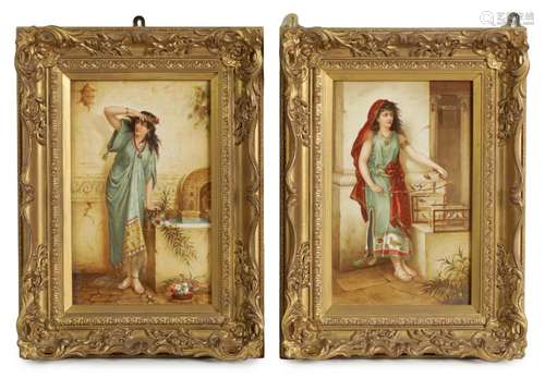 A PAIR OF LATE 19TH CENTURY VIENNA PORCELAIN PLAQUES