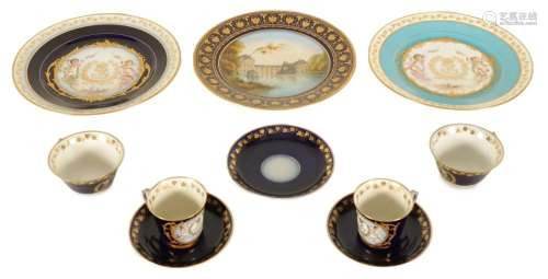 A COLLECTION OF THREE 19TH CENTURY FRENCH PORCELAIN CABINET ...