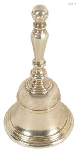 AN ELIZABETH II SMALL CAST SILVER BELL