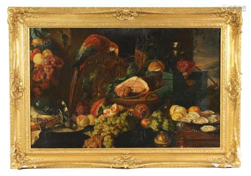 AFTER JAN DAVIDSZ DE HEEM. A GOOD LARGE 19TH CENTURY OIL ON ...