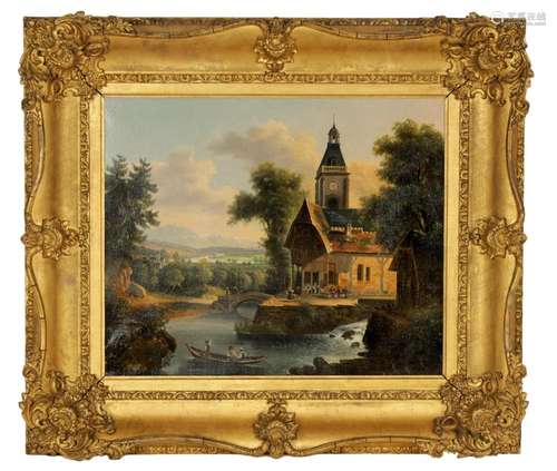 A 19TH CENTURY CONTINENTAL OIL ON CANVAS