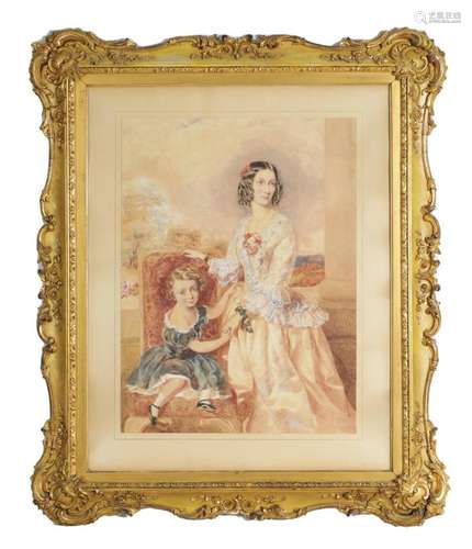 A LARGE REGENCY WATERCOLOUR