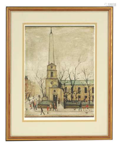 ARR. LAWRENCE STEPHEN LOWRY A SIGNED COLOURED PRINT Ò SAINT ...