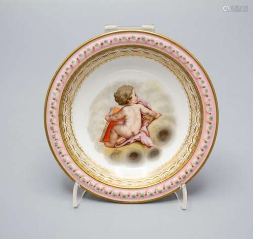 Zierschälchen mit Putto / A decorative dish with a cherub, S...