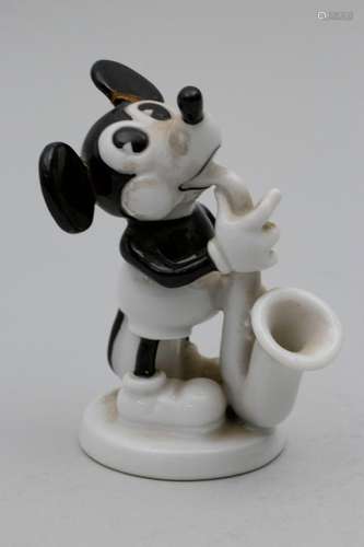 Porzellanfigur 'Micky Maus mit Saxophon' / A porcelain figur...