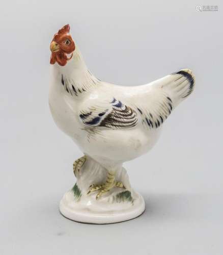 Ein Huhn / A hen, Meissen, 20. Jh.