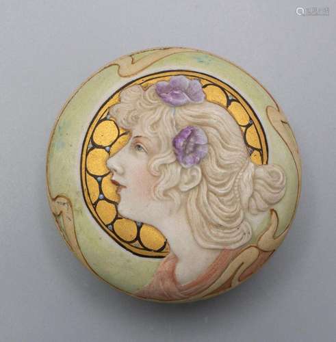 Jugendstil Deckeldose / An Art Nouveau lidded box, E. & ...