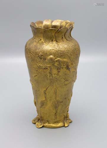 Jugendstil Bronze Vase / Art Nouveau gilt bronze vase, Joe D...