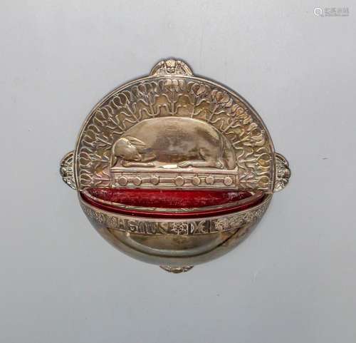 Jugendstil Weihwasser Wandbecken 'Agnus Dei' / An Art Nouvea...