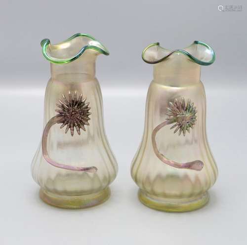 Paar Jugendstil Vasen / A pair of Art Nouveau vases, Wilhelm...