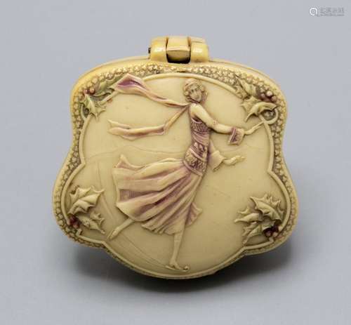 Jugendstil Puderdose/ An Art Nouveau powder compact