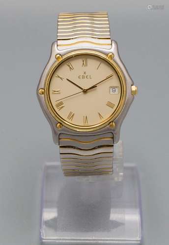 Herrenarmbanduhr / A men's steel and gold wristwatch, Ebel S...