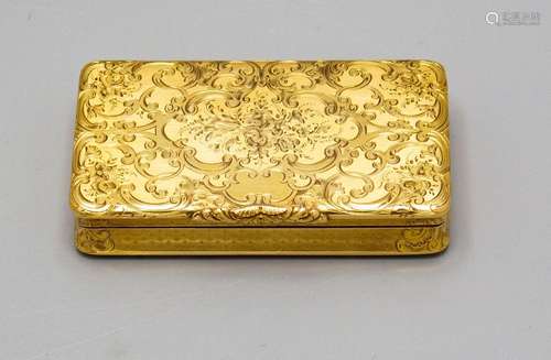 Tabatiere / Schnupftabakdose / An 18 ct gold snuff box, Fran...