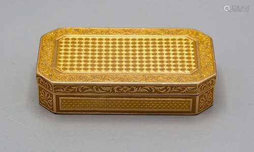 Gold Tabatiere / An 18 ct gold snuff box, Paris, um 1800