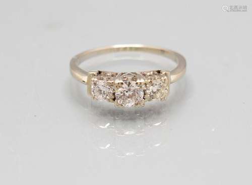 Damenring mit Brillanten / A ladies ring in 14 ct gold with ...