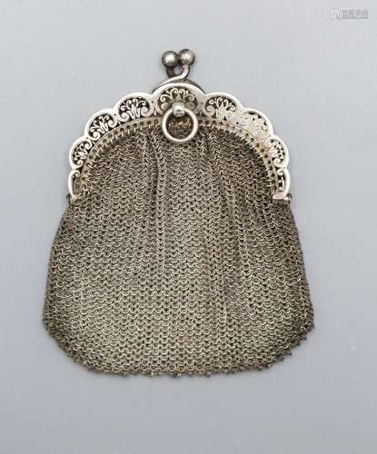 Silberbörse / A silver chain bag, Frankreich, um 1880