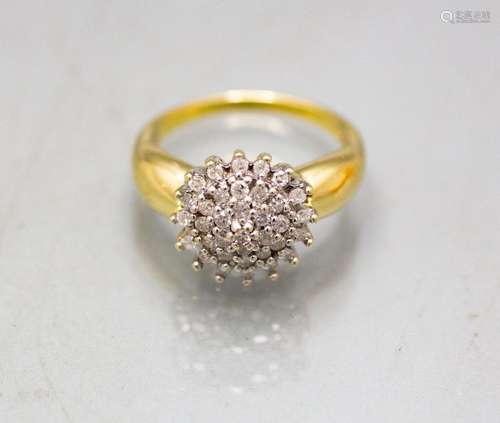 Damenring mit Brillant / A ladies ring in 14 ct gold with a ...