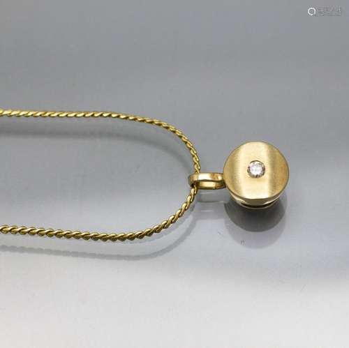 Collier mit Anhänger / A 14 ct gold necklace with pendant