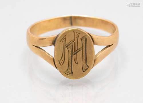 Herrenring / A men's 14 ct gold ring