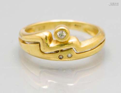 Damenring mit Brillant / A ladies ring in 14 ct gold with a ...