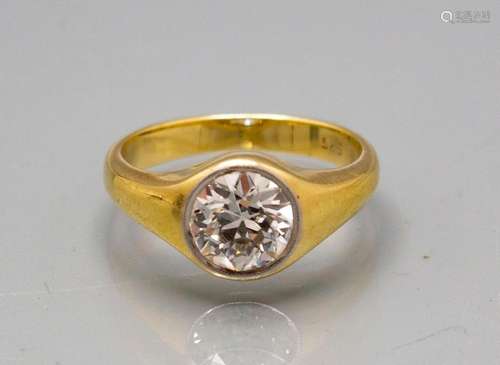 Damenring mit Diamant / A ladies 14 ct gold ring with diamon...