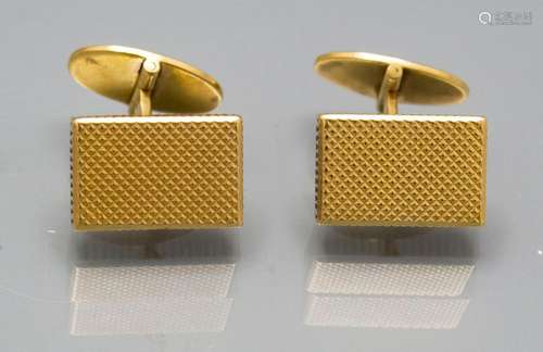 Paar Manschettenknöpfe / A pair of 14 ct gold cufflinks